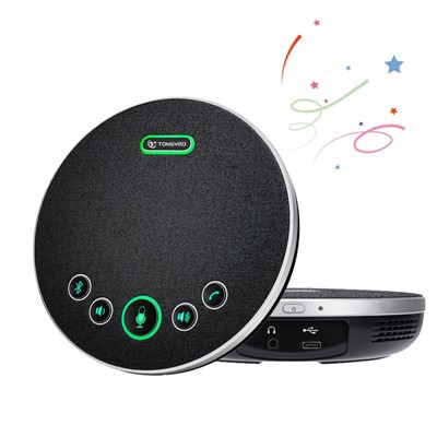 Oratè Bluetooth ak Mikwofòn pou apèl Konferans ak Reyinyon Zoom ak USB Speakerphone ak Mikwofòn omnidireksyon pou laptops